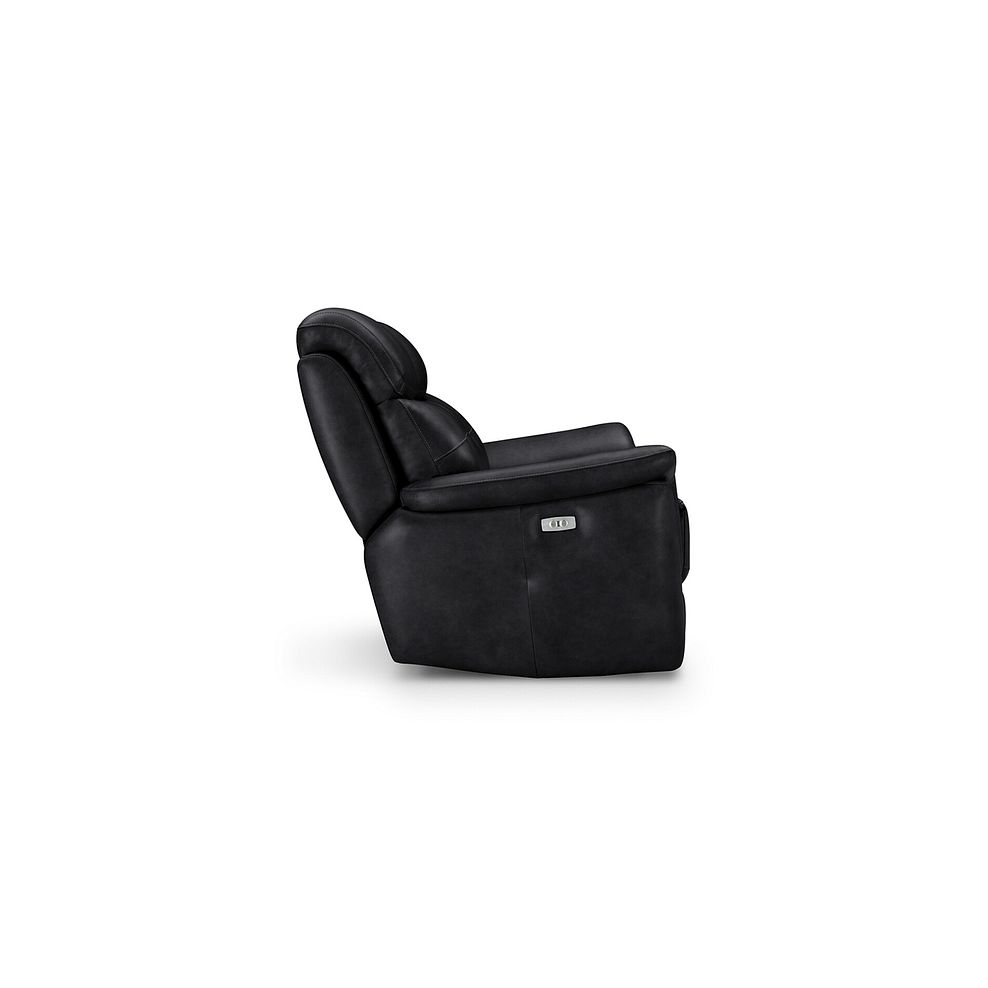 Iver 2 Seater Electric Recliner Sofa in Odyssey Black Leather 6