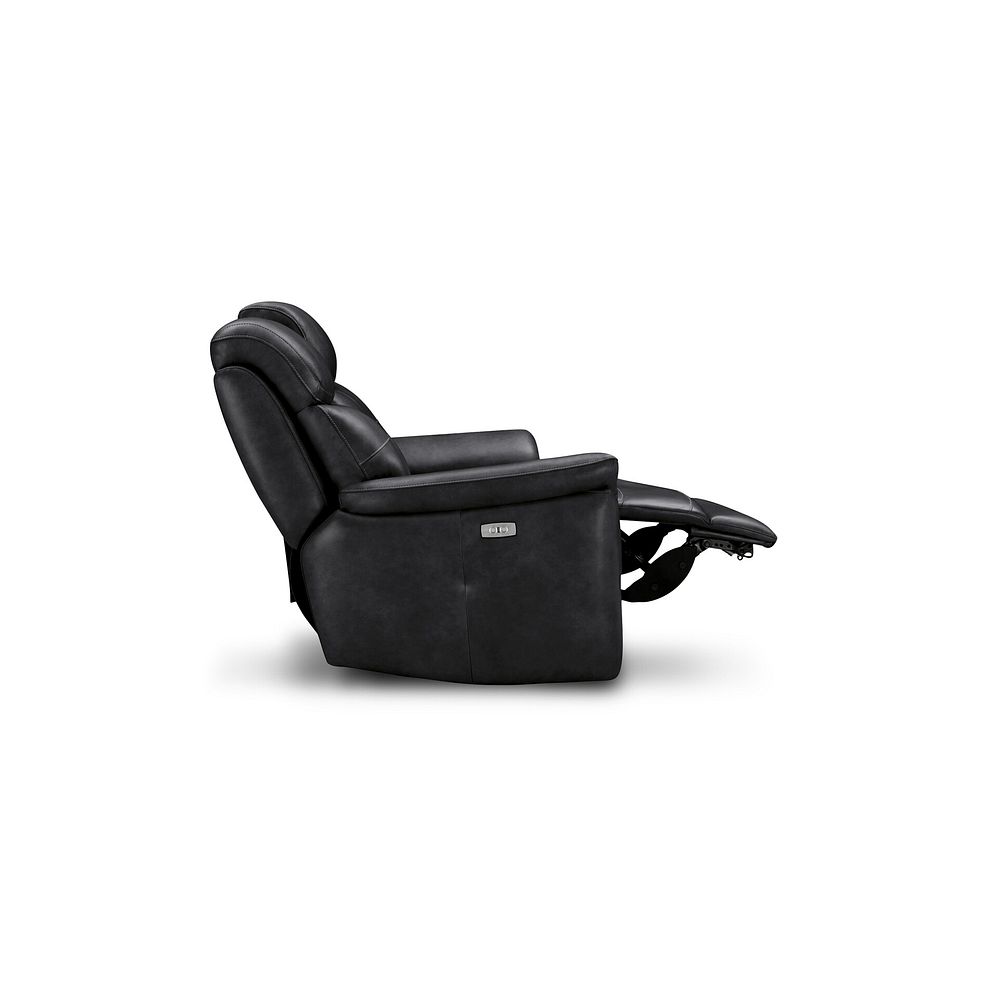 Iver 2 Seater Electric Recliner Sofa in Odyssey Black Leather 7