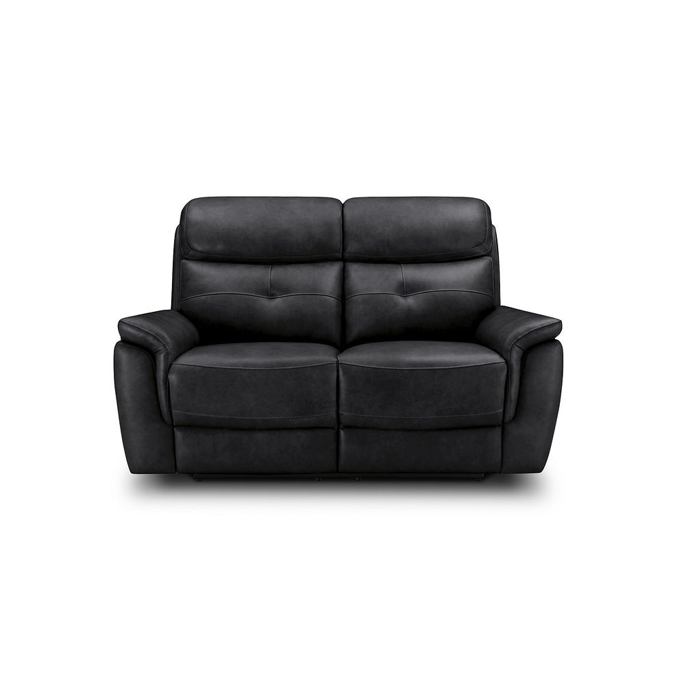 Iver 2 Seater Electric Recliner Sofa in Odyssey Black Leather 5