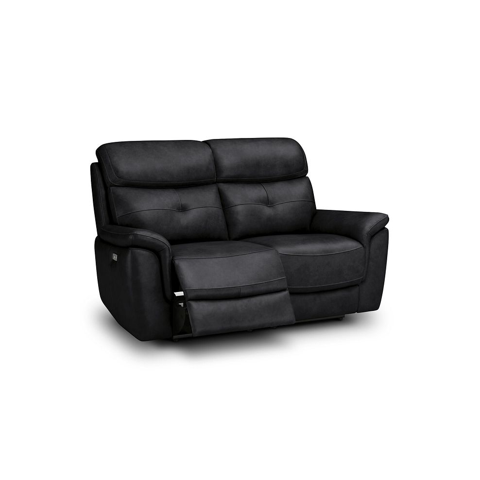 Iver 2 Seater Electric Recliner Sofa in Odyssey Black Leather 3