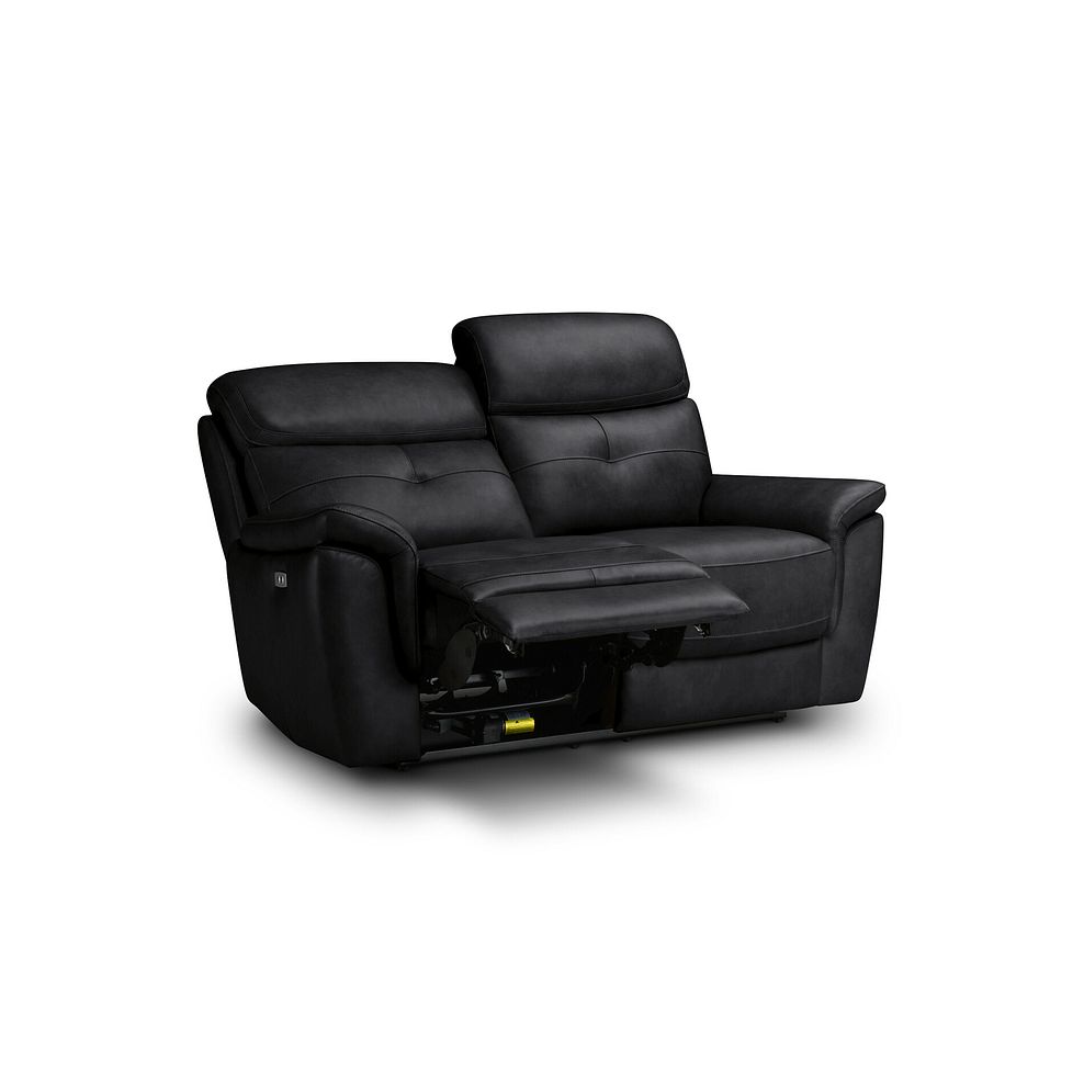 Iver 2 Seater Electric Recliner Sofa in Odyssey Black Leather 2