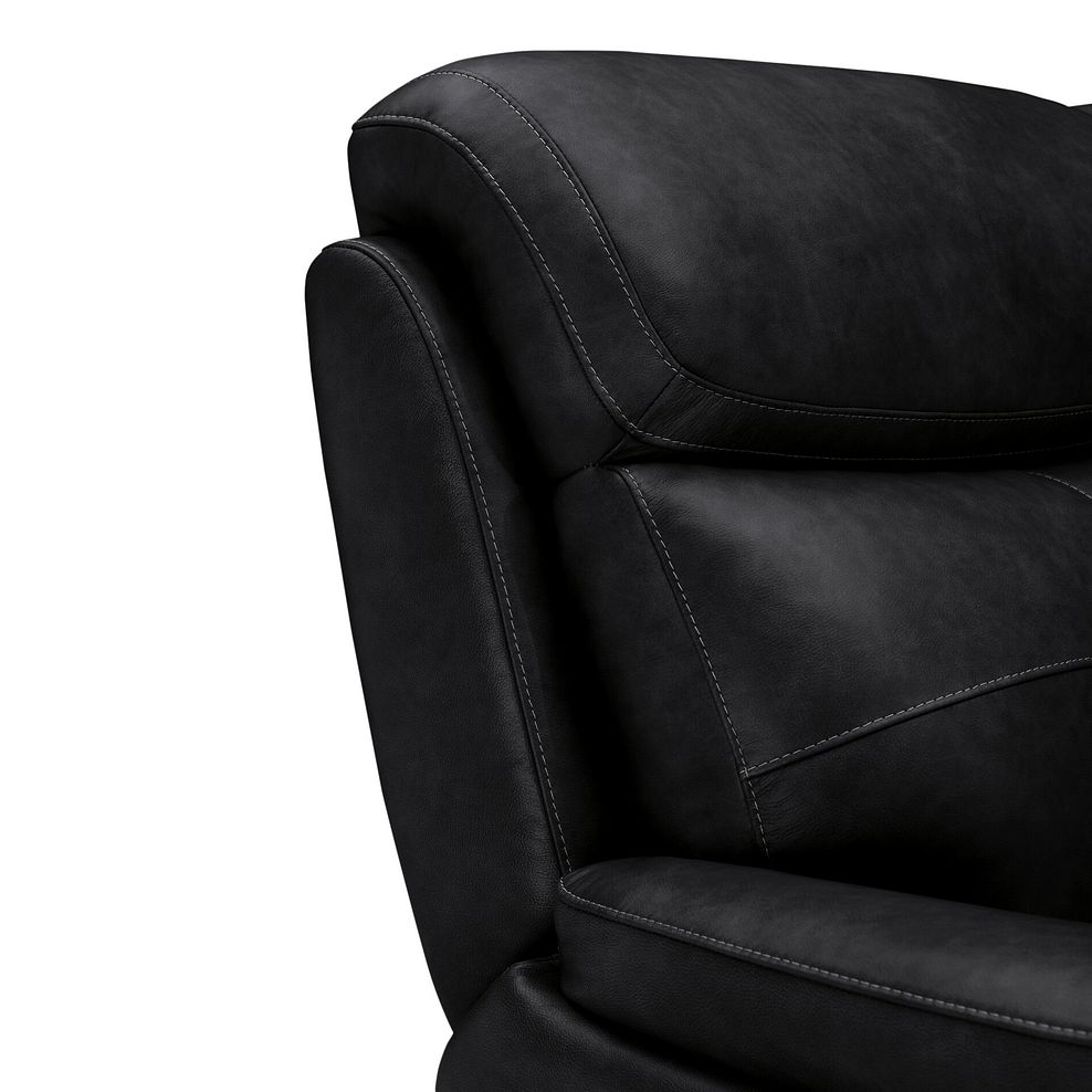 Iver 2 Seater Electric Recliner Sofa in Odyssey Black Leather 9