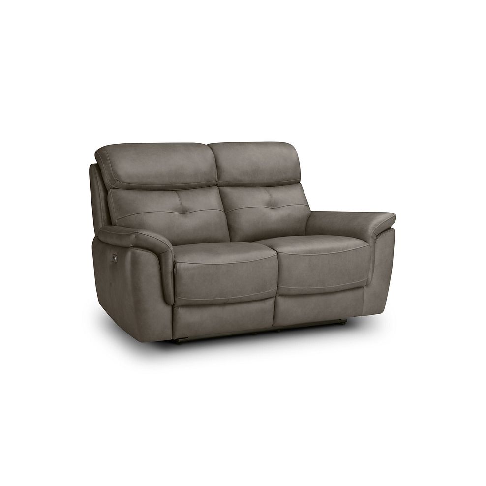 Iver 2 Seater Electric Recliner Sofa in Odyssey Dark Grey Leather 1