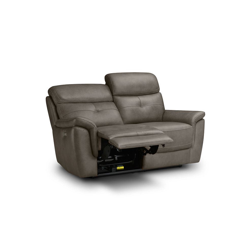 Iver 2 Seater Electric Recliner Sofa in Odyssey Dark Grey Leather 3