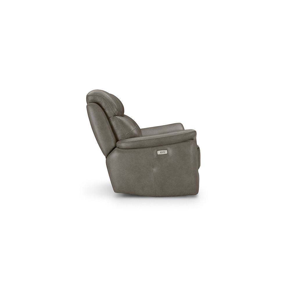 Iver 2 Seater Electric Recliner Sofa in Odyssey Dark Grey Leather 6