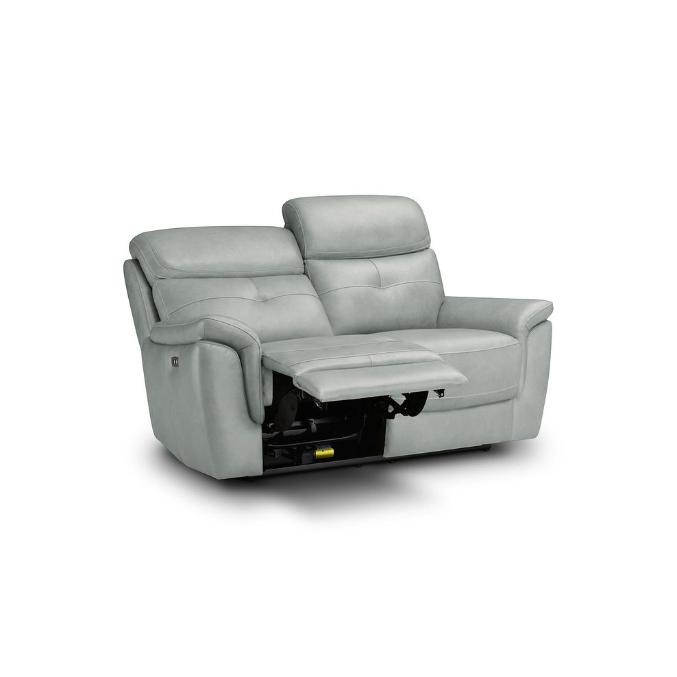 Iver 2 Seater Electric Recliner Sofa in Odyssey Light Grey Leather 3