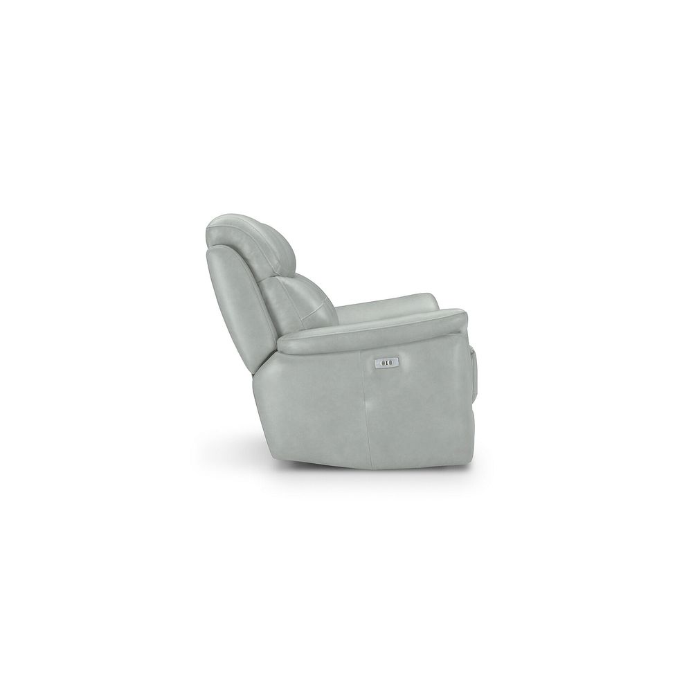 Iver 2 Seater Electric Recliner Sofa in Odyssey Light Grey Leather 6