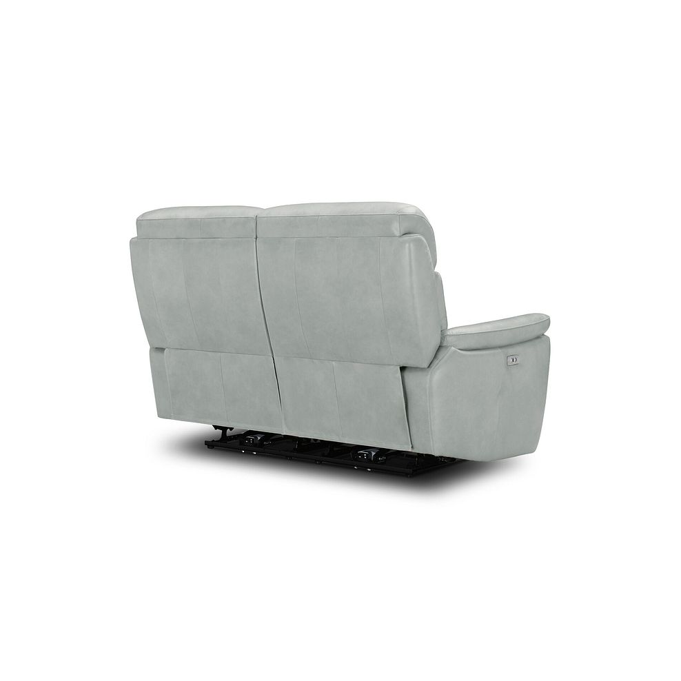 Iver 2 Seater Electric Recliner Sofa in Odyssey Light Grey Leather 8