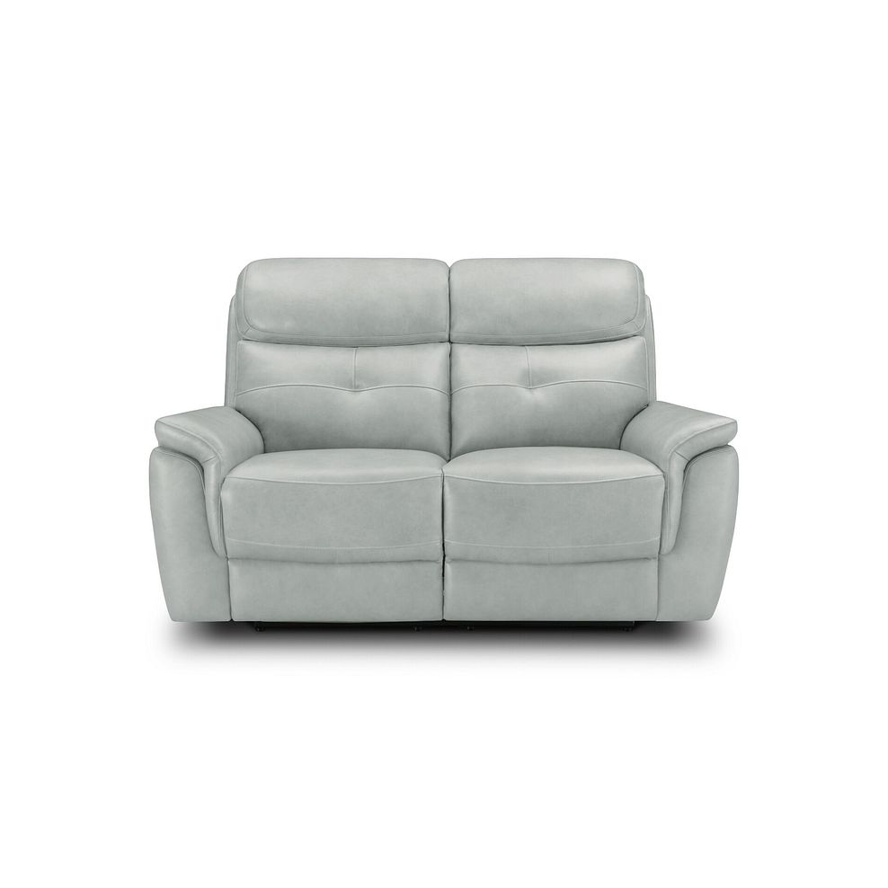 Iver 2 Seater Electric Recliner Sofa in Odyssey Light Grey Leather 5