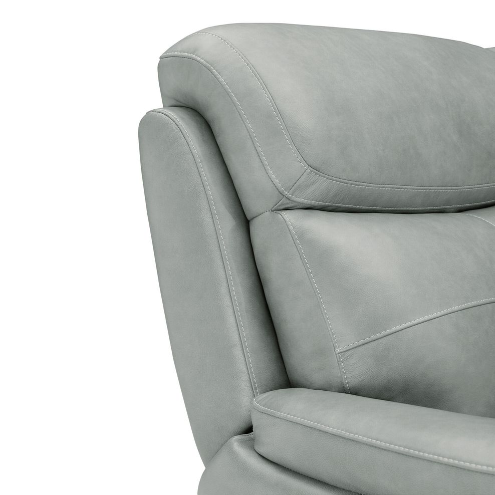 Iver 2 Seater Electric Recliner Sofa in Odyssey Light Grey Leather 10