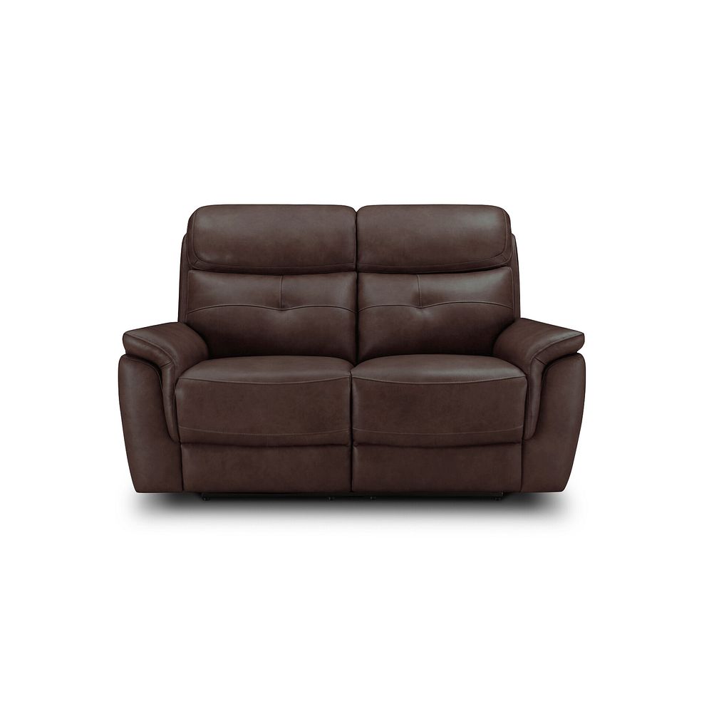 Iver 2 Seater Electric Recliner Sofa in Odyssey Two Tone Brown Leather 5