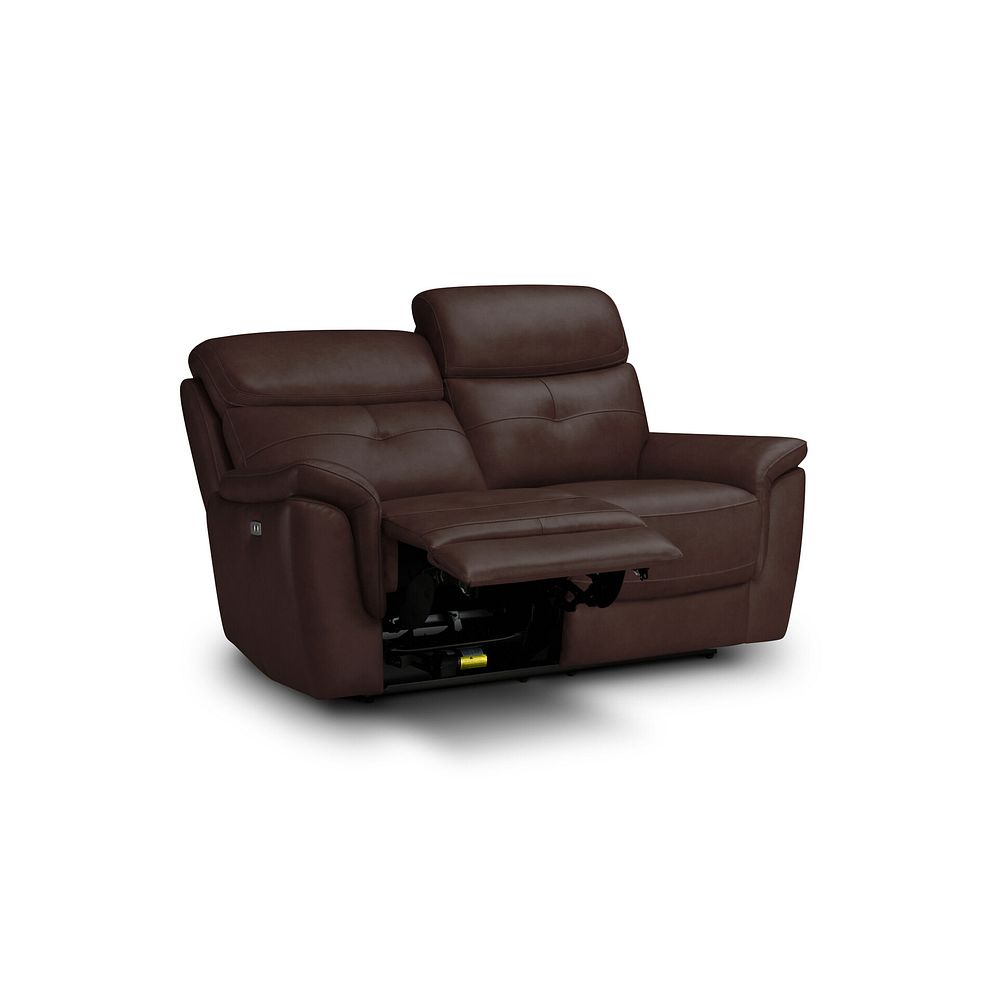 Iver 2 Seater Electric Recliner Sofa in Odyssey Two Tone Brown Leather 3