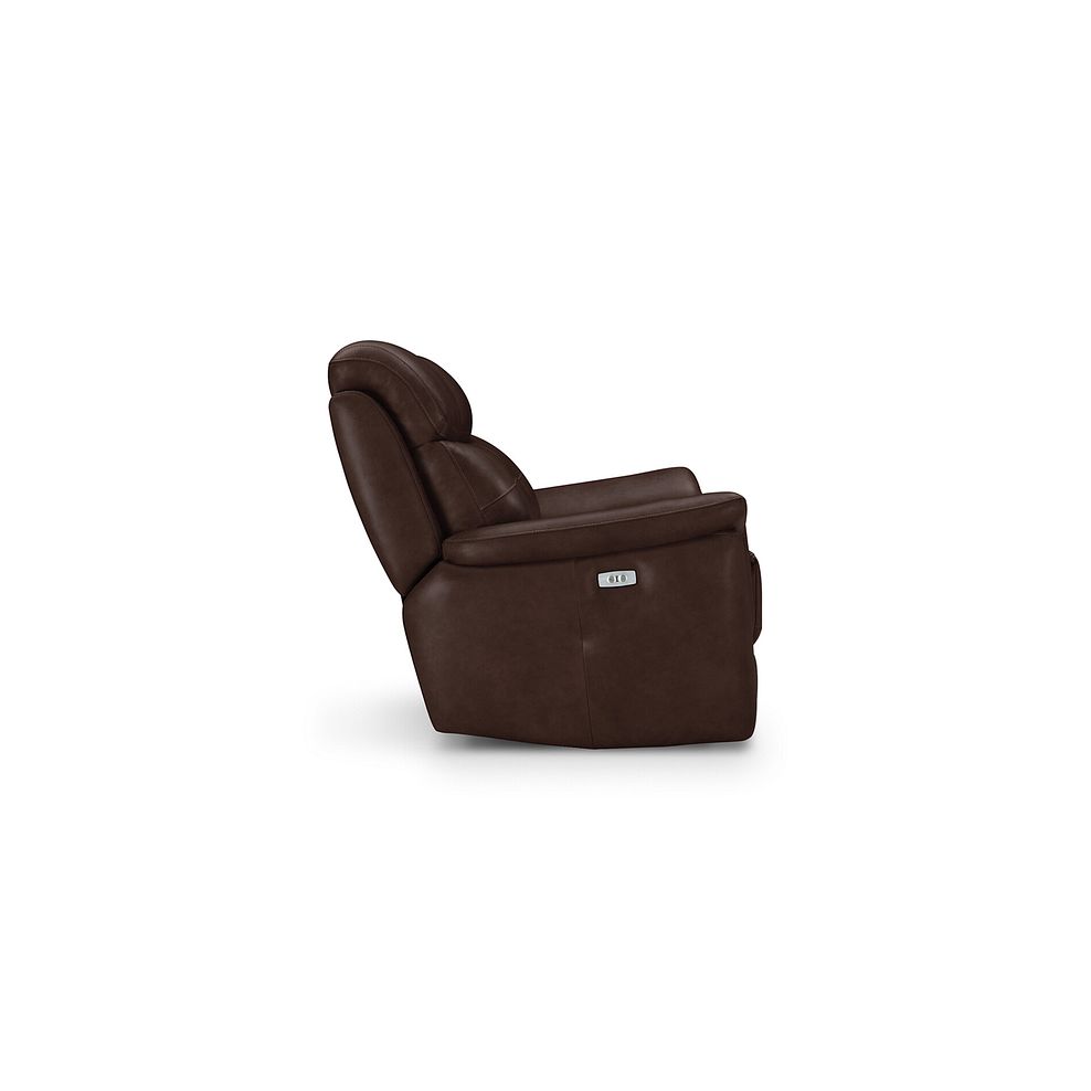 Iver 2 Seater Electric Recliner Sofa in Odyssey Two Tone Brown Leather 6