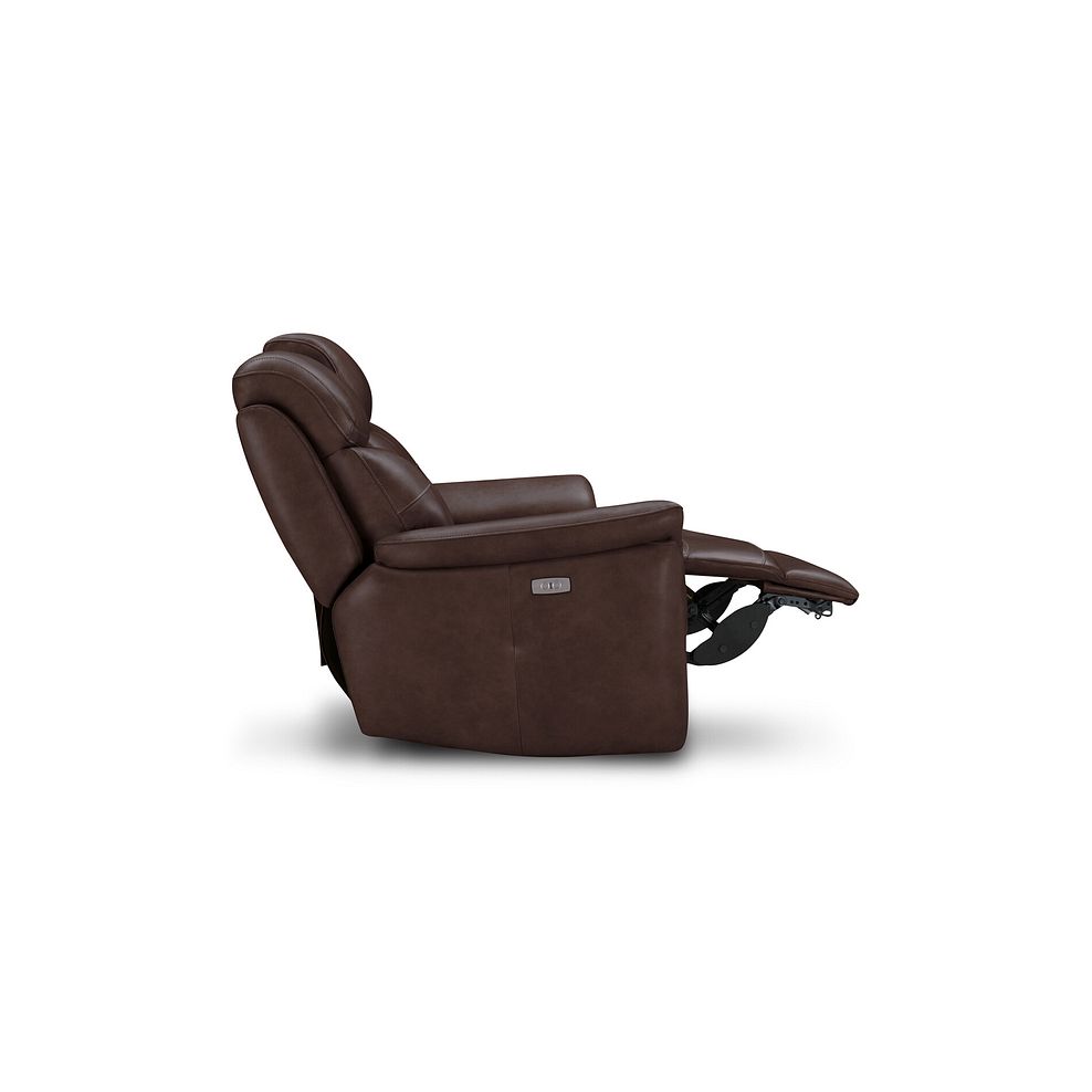 Iver 2 Seater Electric Recliner Sofa in Odyssey Two Tone Brown Leather 7