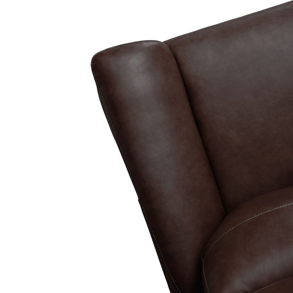 Iver 2 Seater Electric Recliner Sofa in Odyssey Two Tone Brown Leather 10