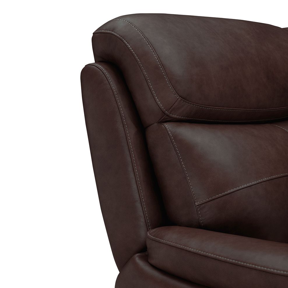 Iver 2 Seater Electric Recliner Sofa in Odyssey Two Tone Brown Leather 11