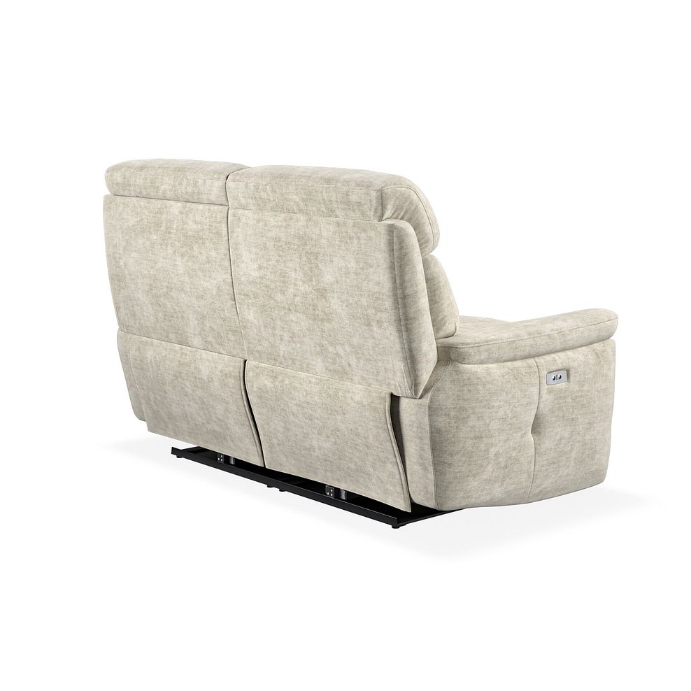 Iver 2 Seater Electric Recliner Sofa in Plush Beige Fabric 6