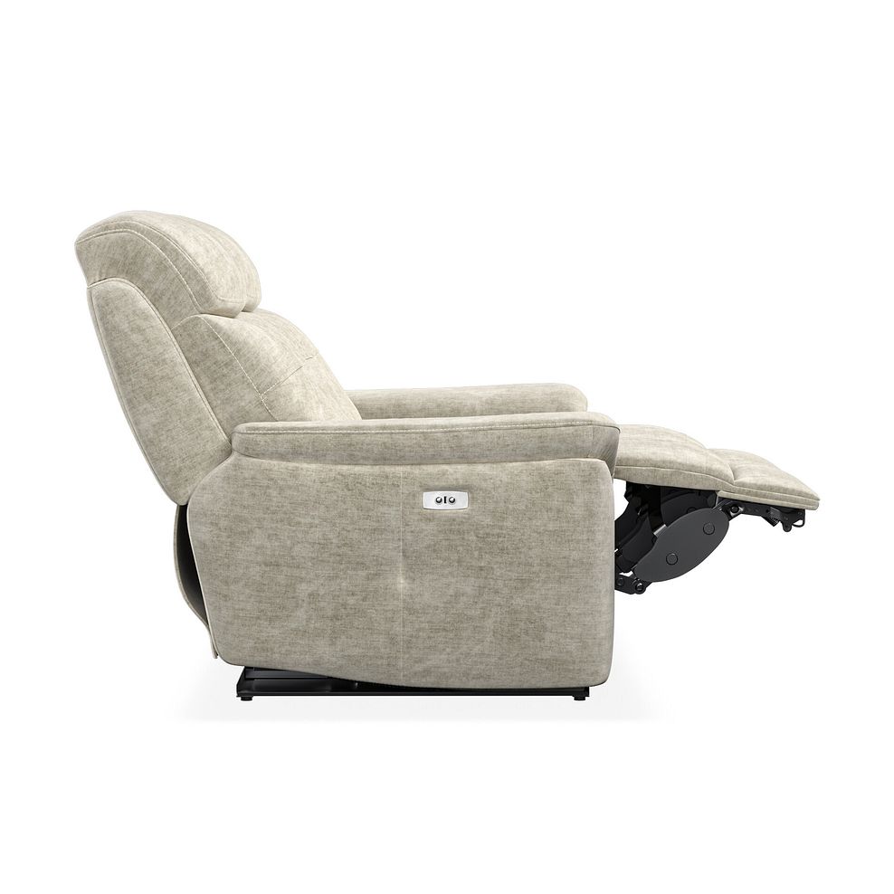 Iver 2 Seater Electric Recliner Sofa in Plush Beige Fabric 8