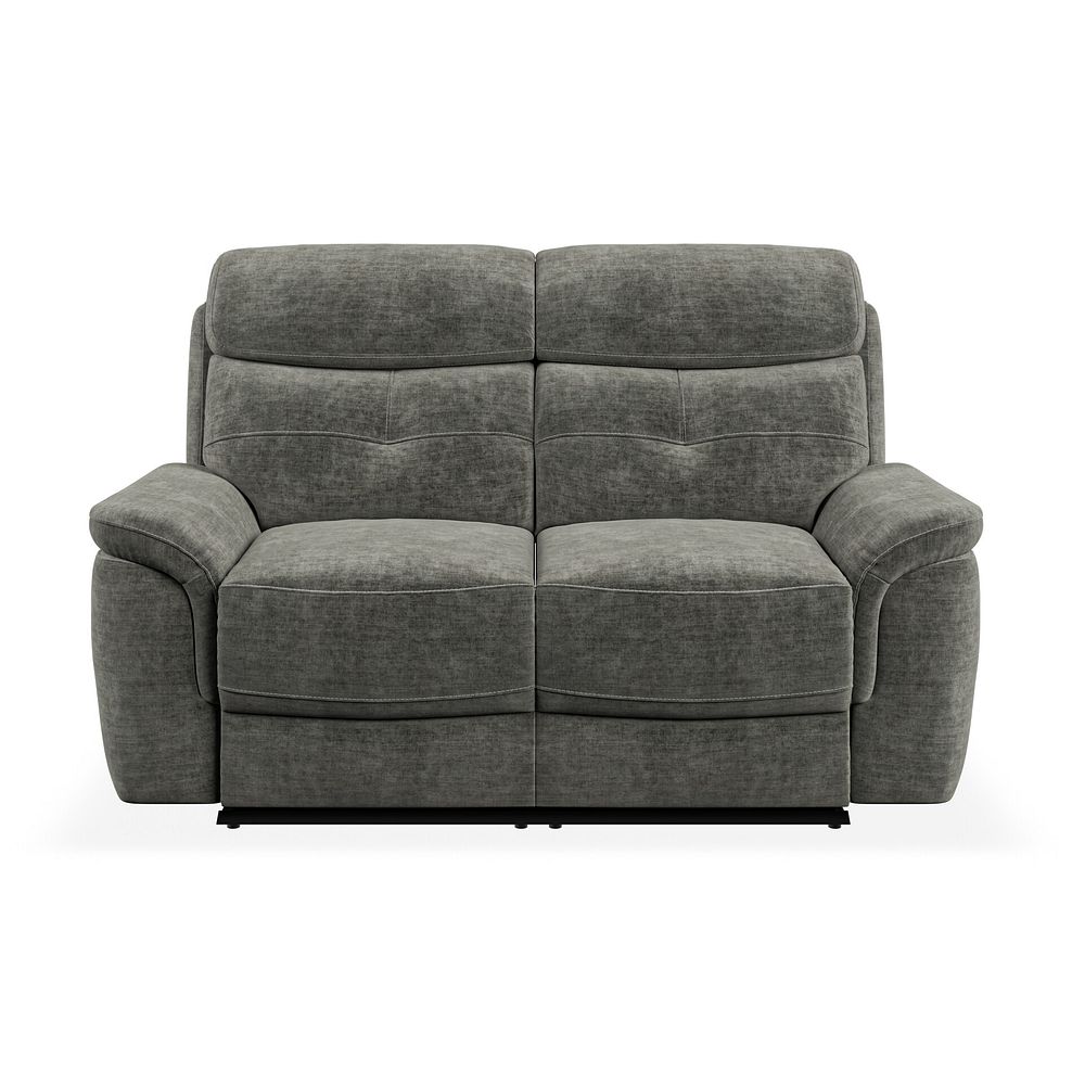 Iver 2 Seater Electric Recliner Sofa in Plush Charcoal Fabric 5