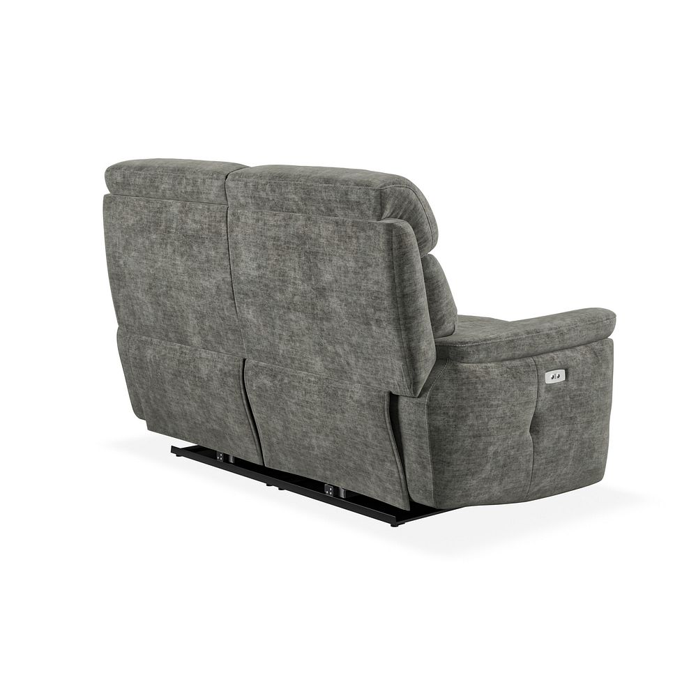 Iver 2 Seater Electric Recliner Sofa in Plush Charcoal Fabric 6