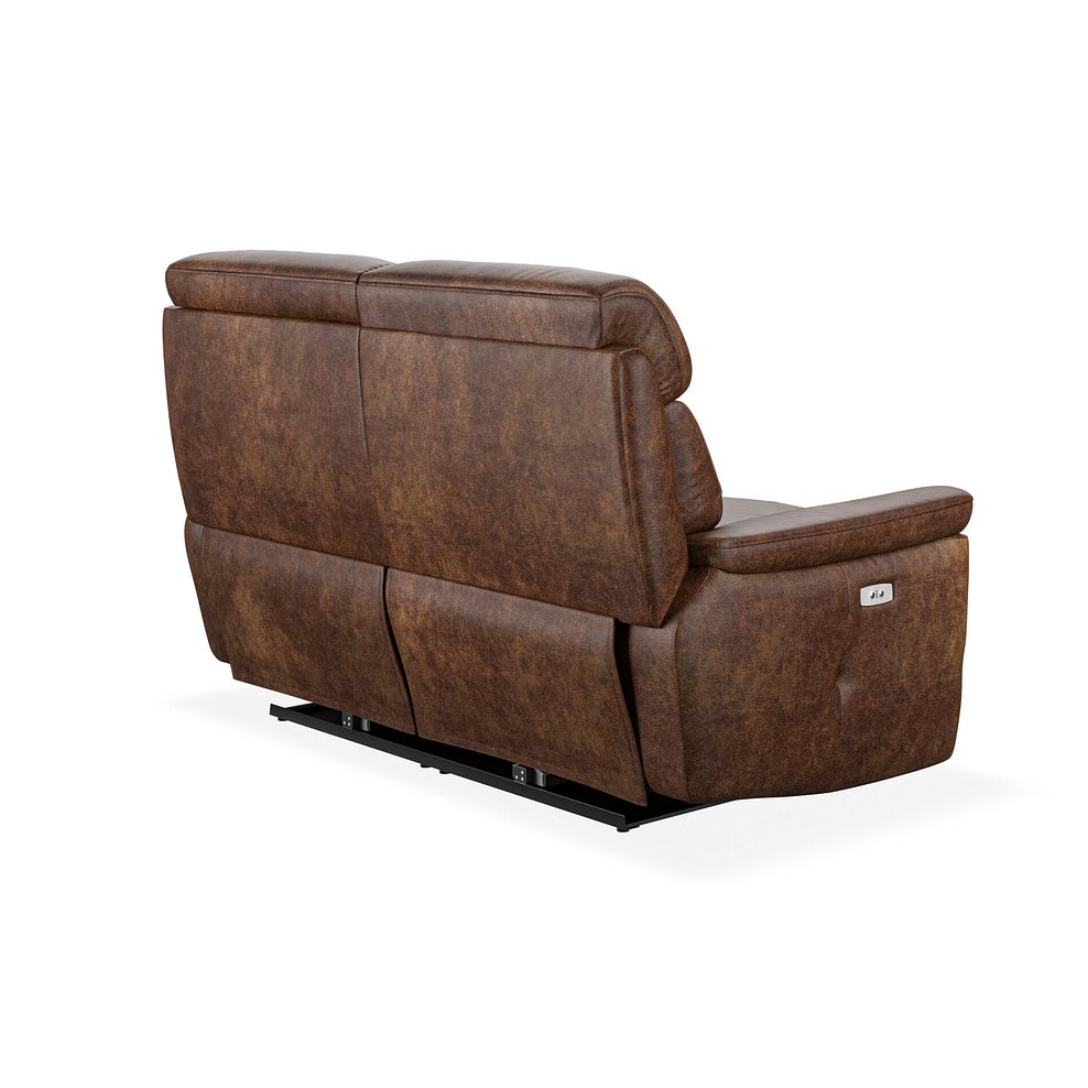 Iver 2 Seater Electric Recliner Sofa in Ranch Dark Brown Fabric 6