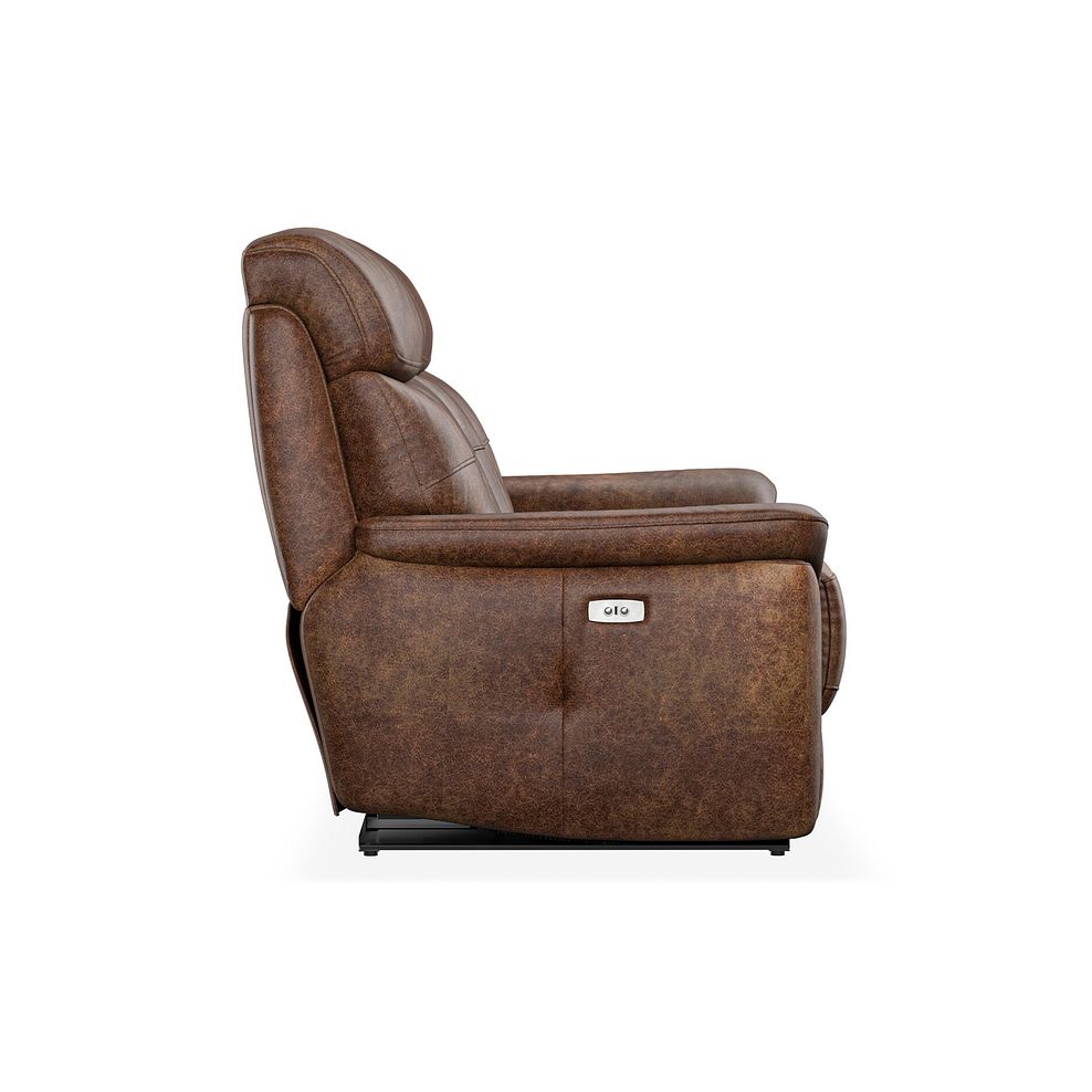 Iver 2 Seater Electric Recliner Sofa in Ranch Dark Brown Fabric 7