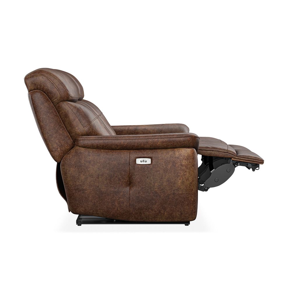 Iver 2 Seater Electric Recliner Sofa in Ranch Dark Brown Fabric 8