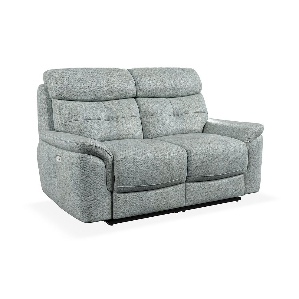 Iver 2 Seater Electric Recliner Sofa in Santos Steel Fabric 1
