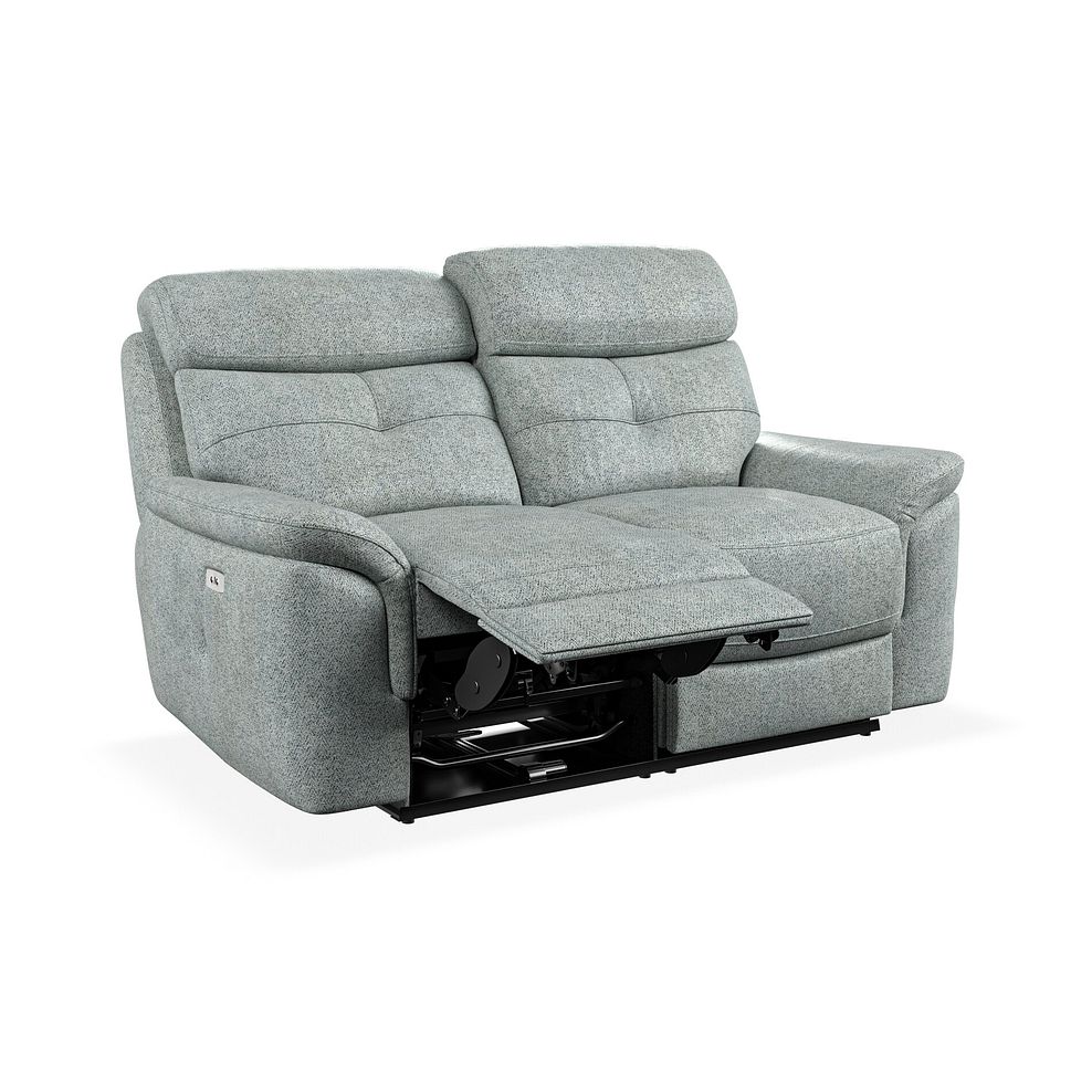 Iver 2 Seater Electric Recliner Sofa in Santos Steel Fabric 3