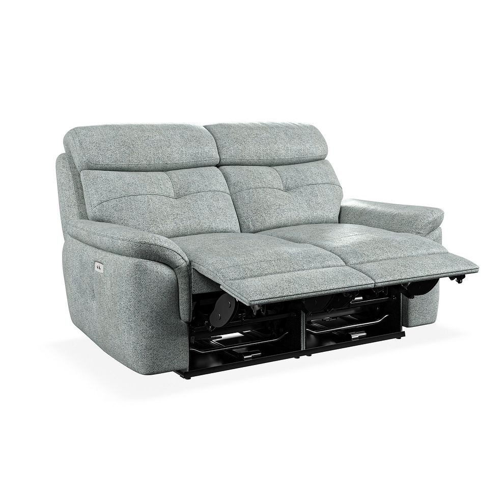 Iver 2 Seater Electric Recliner Sofa in Santos Steel Fabric 4