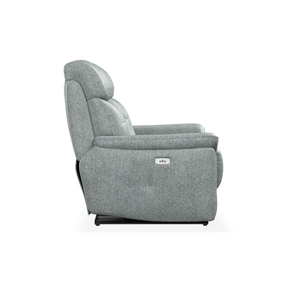 Iver 2 Seater Electric Recliner Sofa in Santos Steel Fabric 7