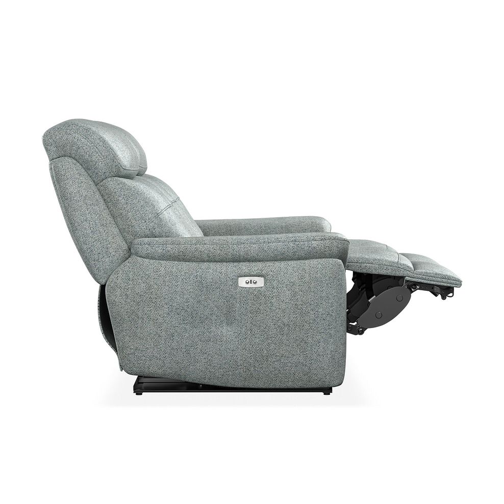 Iver 2 Seater Electric Recliner Sofa in Santos Steel Fabric 8