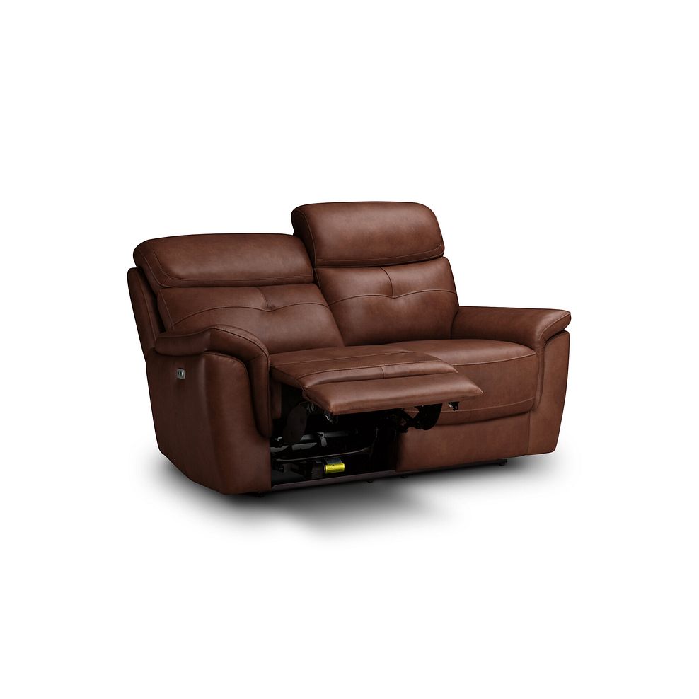 Iver 2 Seater Electric Recliner Sofa in Virgo Chestnut Leather 3