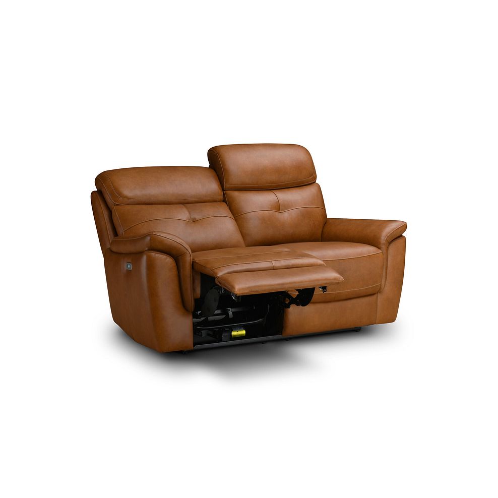Iver 2 Seater Electric Recliner Sofa in Virgo Cognac Leather 7