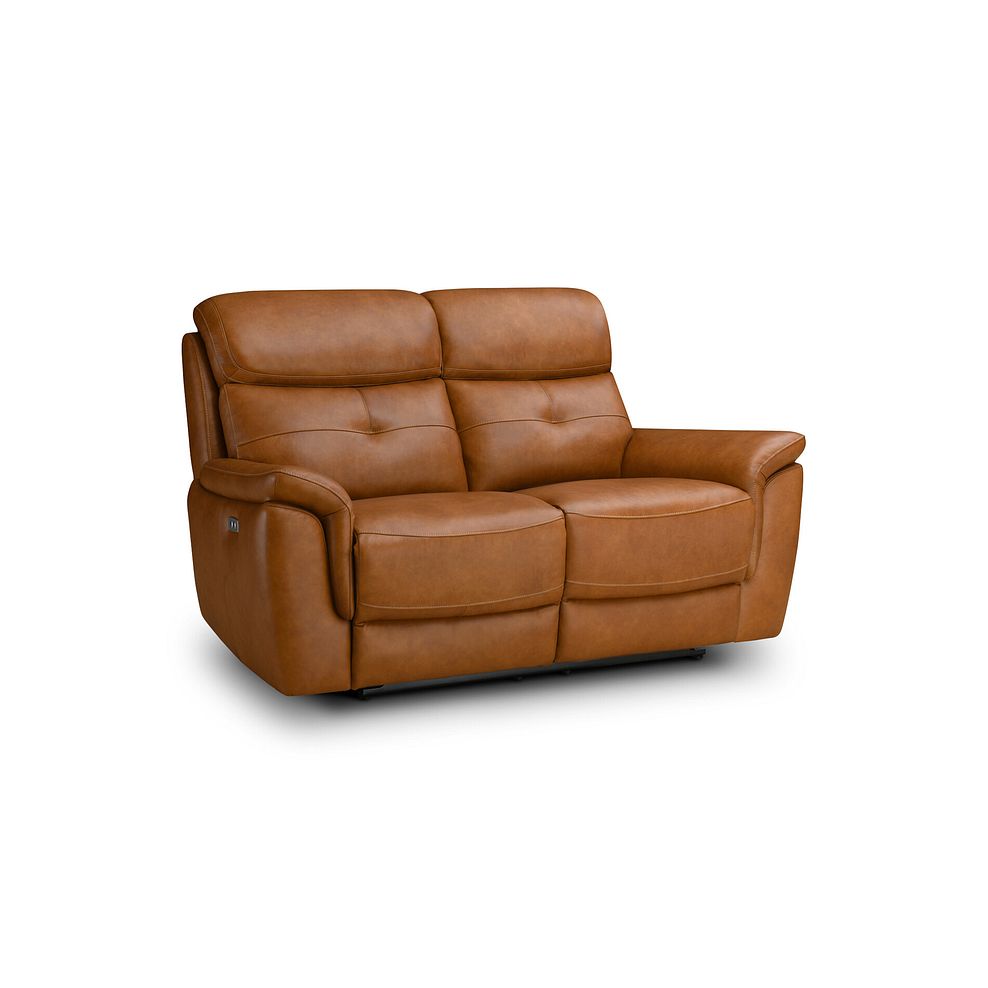 Iver 2 Seater Electric Recliner Sofa in Virgo Cognac Leather 2