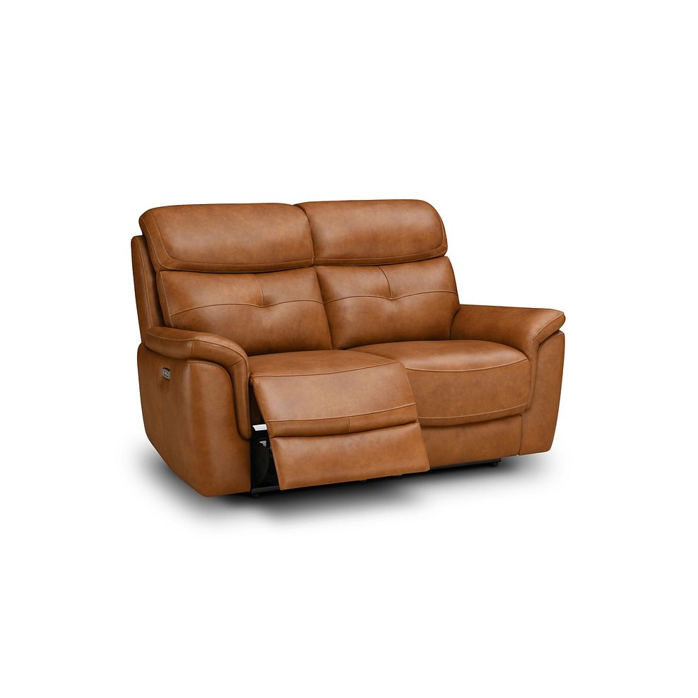 Iver 2 Seater Electric Recliner Sofa with Power Headrest in Virgo Cognac Leather 6