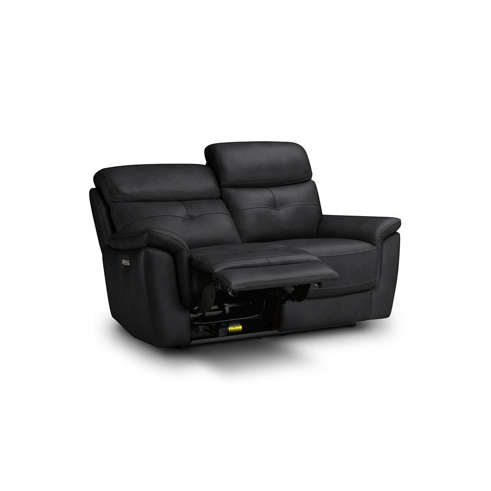 Iver 2 Seater Electric Recliner Sofa with Power Headrests in Amara Black Leather 3