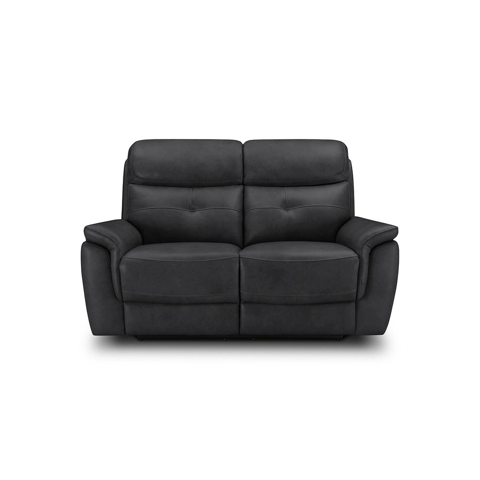 Iver 2 Seater Electric Recliner Sofa with Power Headrests in Amara Black Leather 5