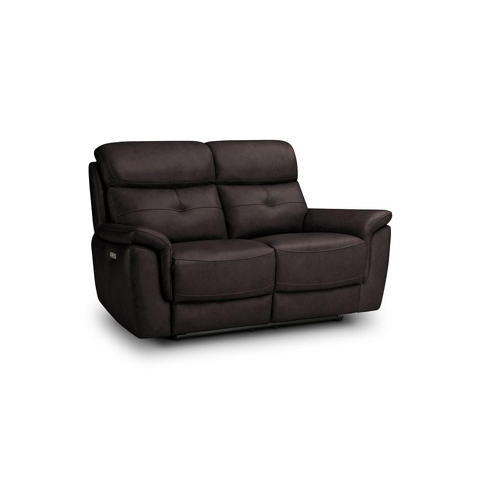 Iver 2 Seater Electric Recliner Sofa with Power Headrests in Amara Brown Leather 1