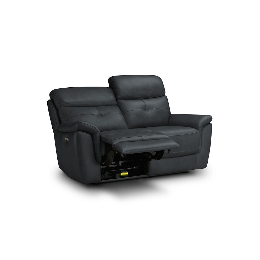 Iver 2 Seater Electric Recliner Sofa with Power Headrests in Amara Dark Grey Leather 3