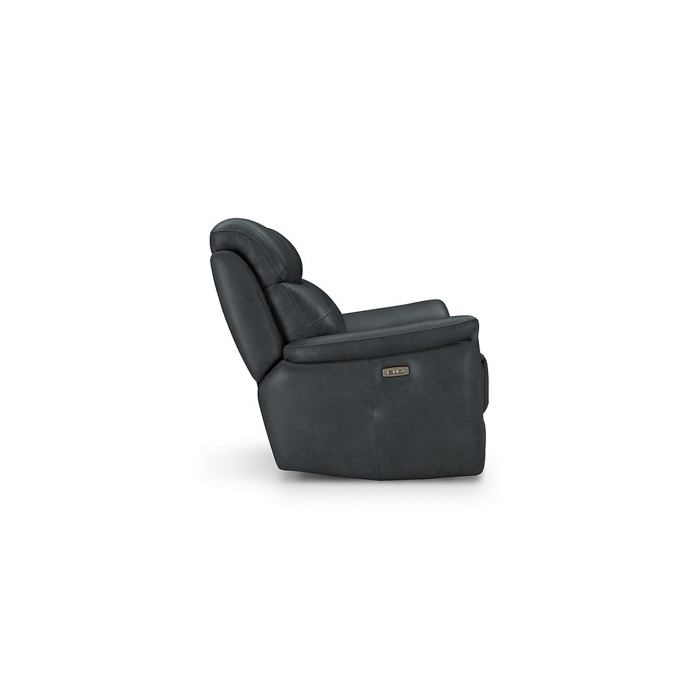 Iver 2 Seater Electric Recliner Sofa with Power Headrests in Amara Dark Grey Leather 7