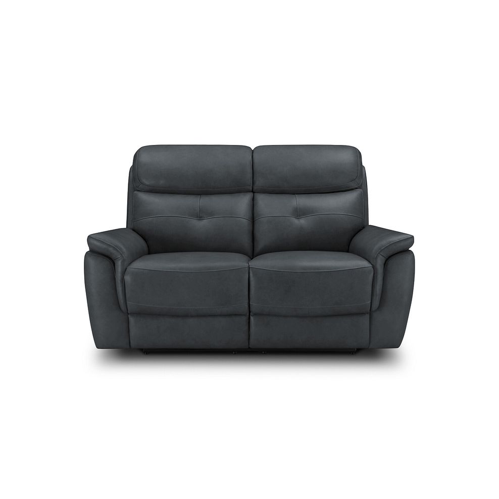 Iver 2 Seater Electric Recliner Sofa with Power Headrests in Amara Dark Grey Leather 5
