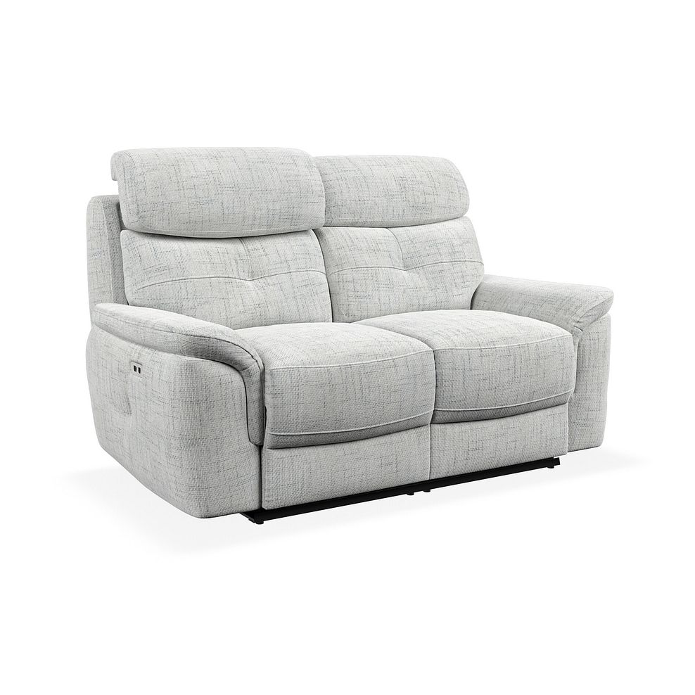 Iver 2 Seater Electric Recliner Sofa with Power Headrests in Keswick Dove Grey Fabric 1