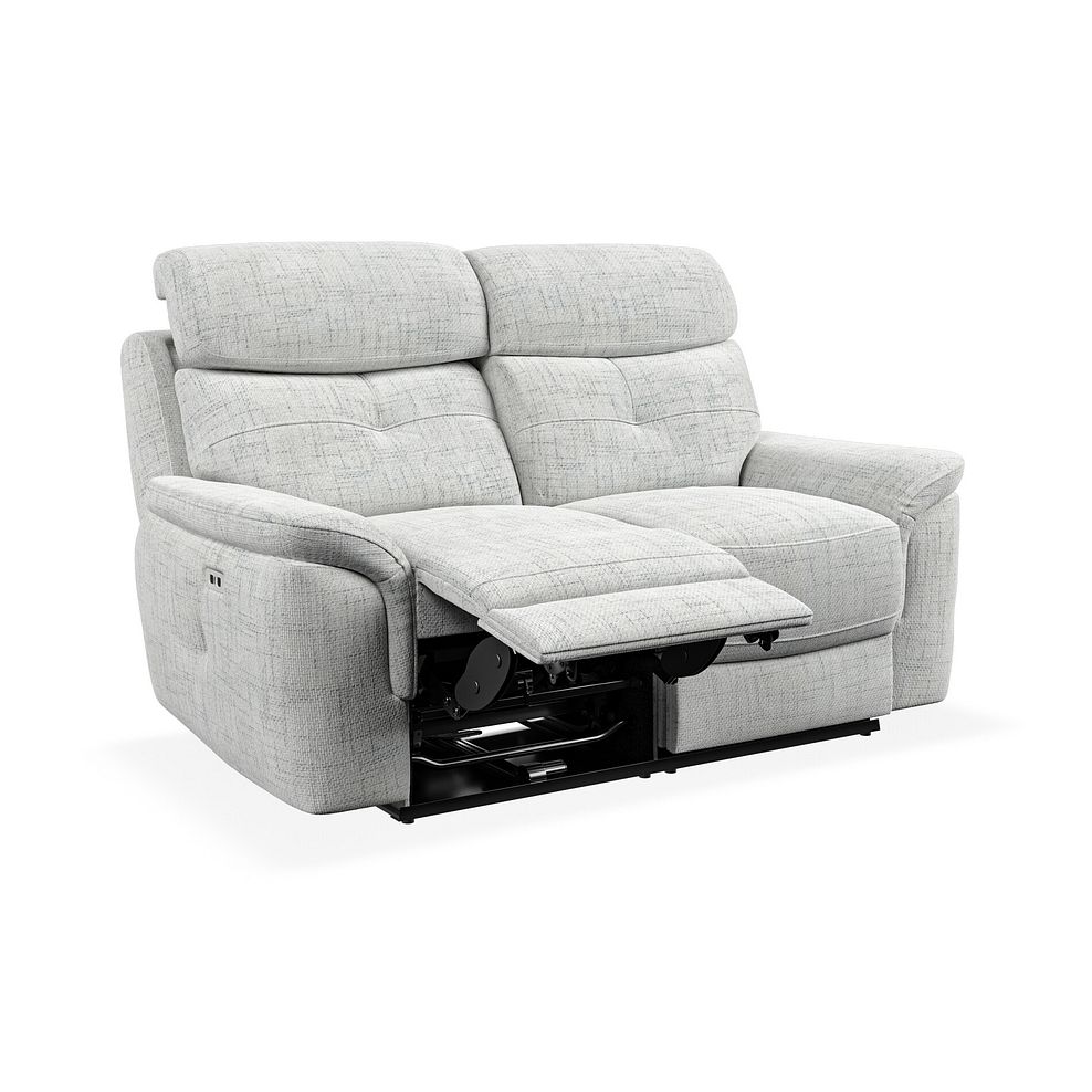 Iver 2 Seater Electric Recliner Sofa with Power Headrests in Keswick Dove Grey Fabric 3