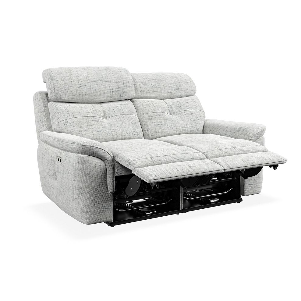 Iver 2 Seater Electric Recliner Sofa with Power Headrests in Keswick Dove Grey Fabric 4