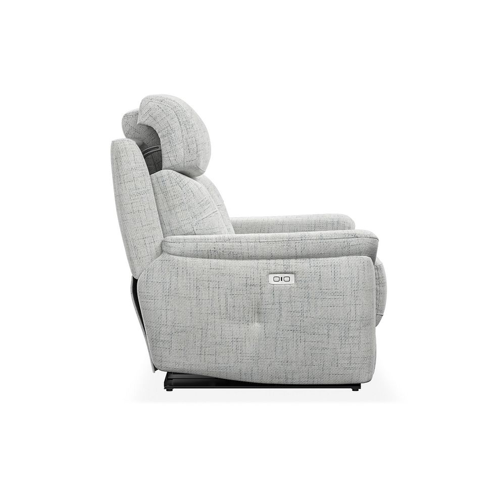 Iver 2 Seater Electric Recliner Sofa with Power Headrests in Keswick Dove Grey Fabric 7