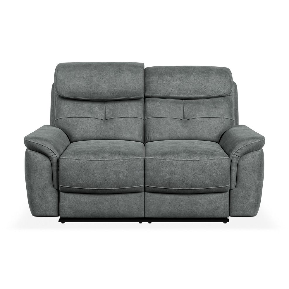 Iver 2 Seater Electric Recliner Sofa with Power Headrests in Miller Grey Fabric 5