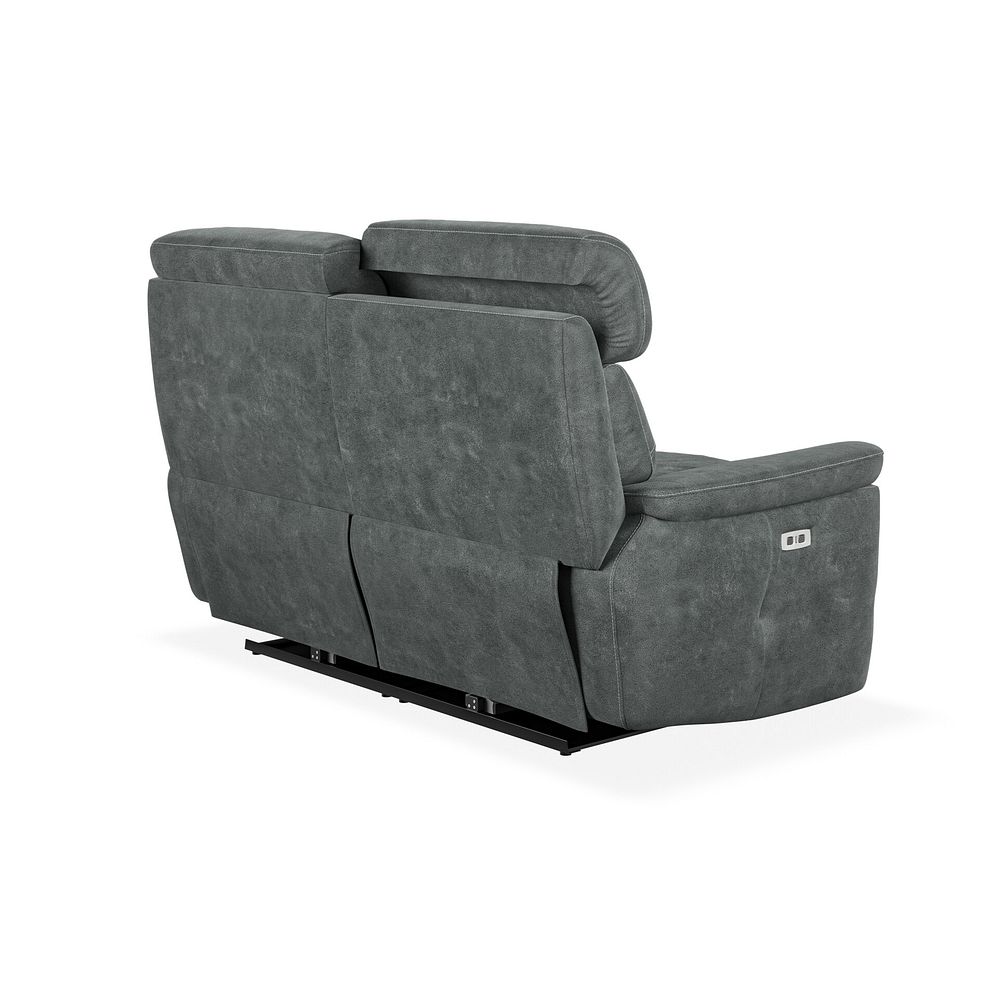 Iver 2 Seater Electric Recliner Sofa with Power Headrests in Miller Grey Fabric 6