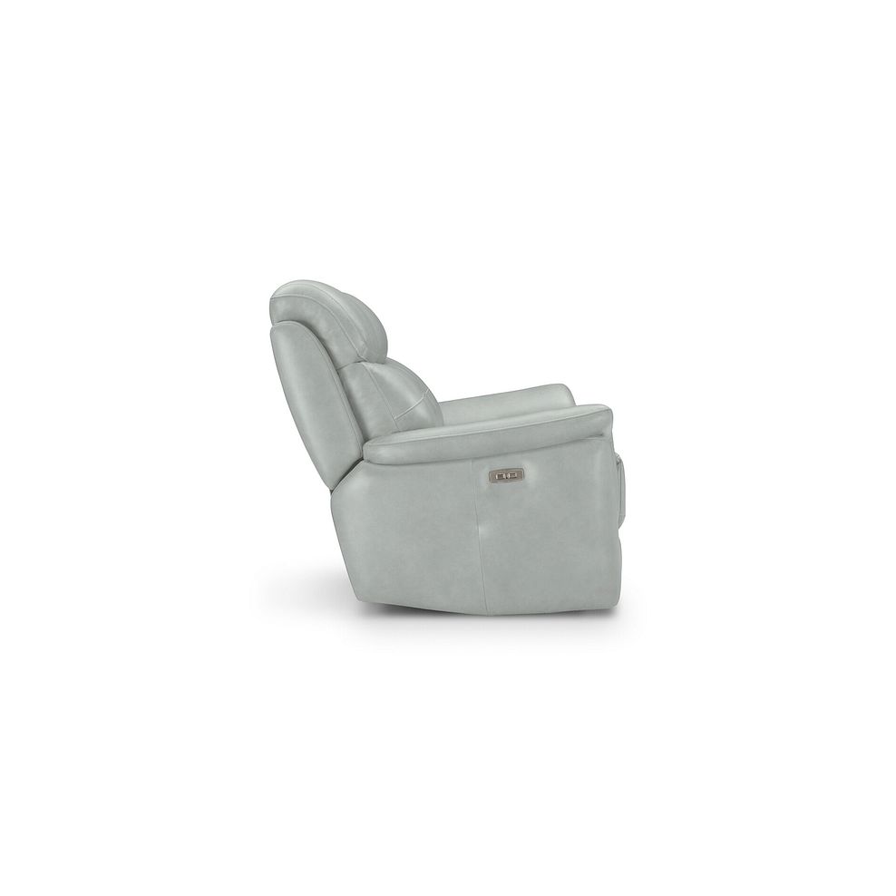 Iver 2 Seater Electric Recliner Sofa with Power Headrests in Odyssey Light Grey Leather 6
