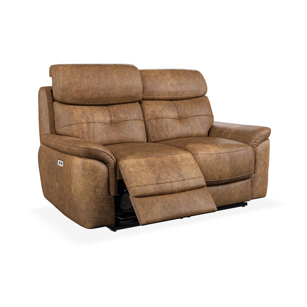 Iver 2 Seater Electric Recliner Sofa with Power Headrests in Ranch Brown Fabric 2